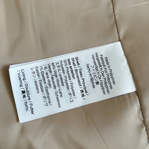 J Crew Willa Blazer Virgin Wool Blend Italian Fabric Size 16 Camel Classic - Picture 5 of 12